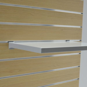 Ευθύ μεταλλικό ράφι 60x28cm για panel γκρι Ral 9006